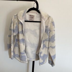 Roxy Women's Cozy Blue and Cream Cardigan
